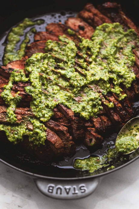 Flank Steak with Chimichurri Sauce