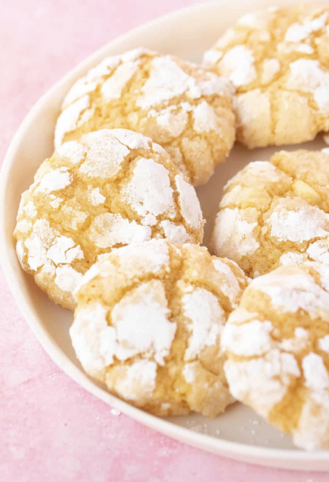 Buttery Lemon Crinkle Cookies