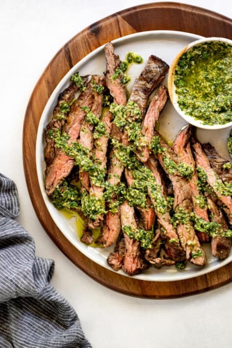 Tuscan Grilled Skirt Steak with Salsa Verde Tuscan Grilled Skirt Steak with Salsa Verde