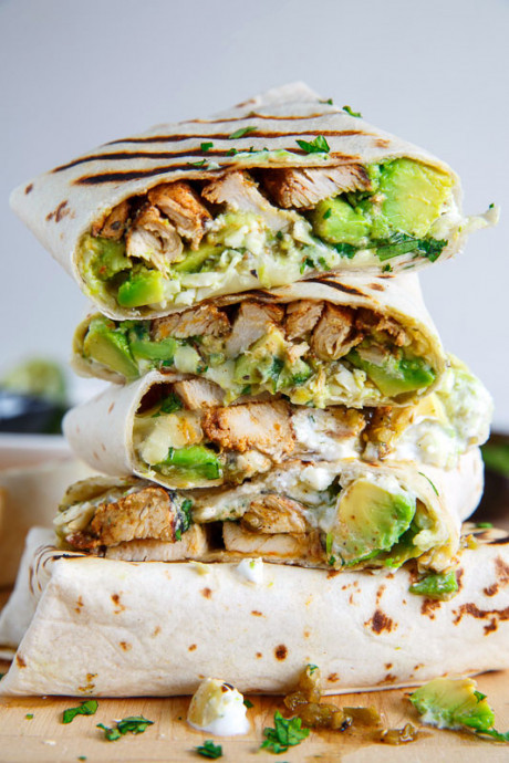 Chicken and Avocado Burritos