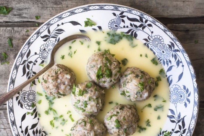 Greek Meatballs in Lemon Sauce