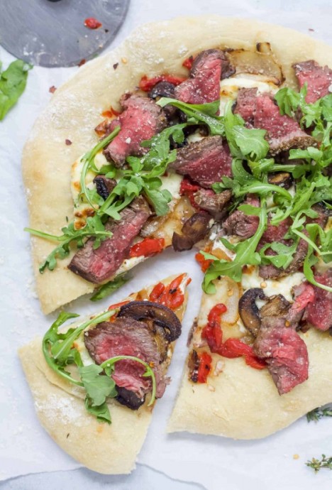Homemade Steak Pizza