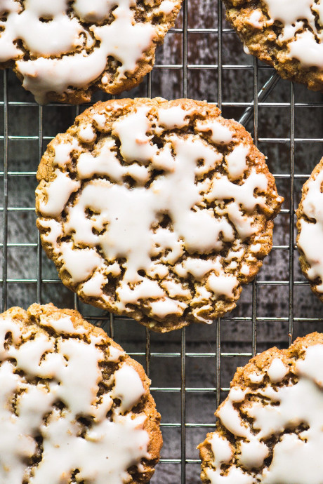 Maple Glazed Oatmeal Cookies