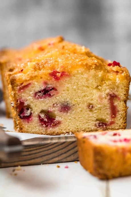 Glazed Lemon Cranberry Bread