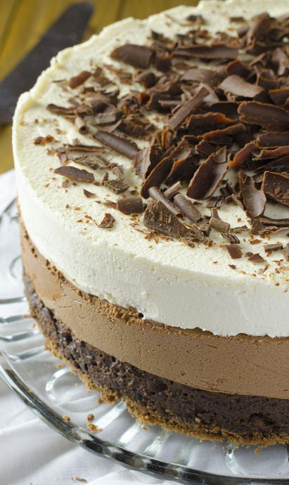 Triple Chocolate Mousse Cake Recipe