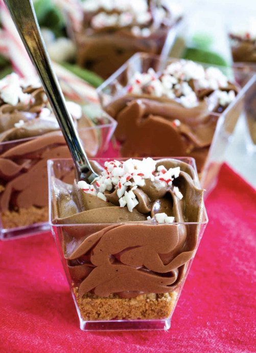 No-Bake Chocolate Peppermint Cheesecakes