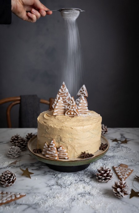 The Best Spiced Date Cake with Maple Cream Cheese Frosting