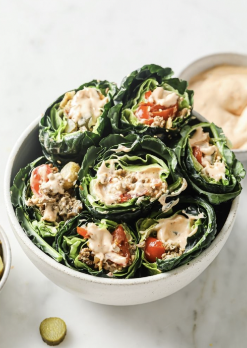 Keto Low Carb Cheeseburger Lettuce Wraps