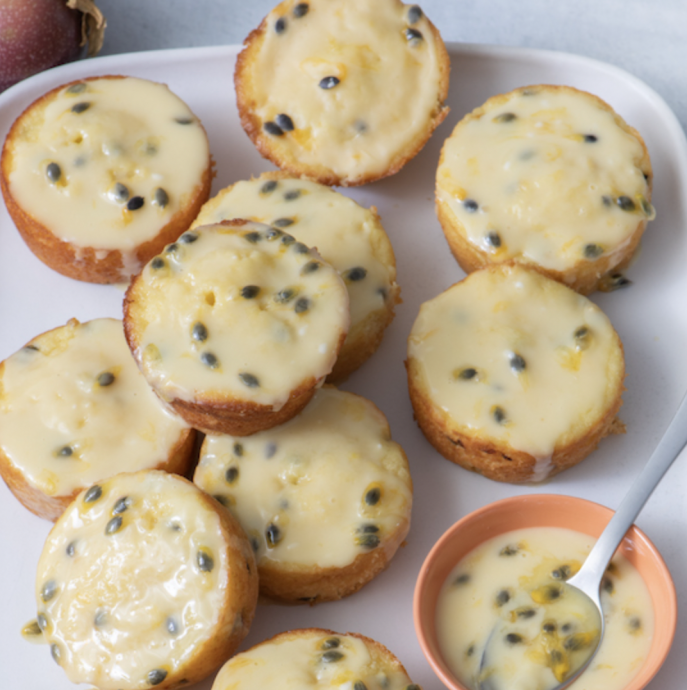 Passionfruit Pound Cake Muffins