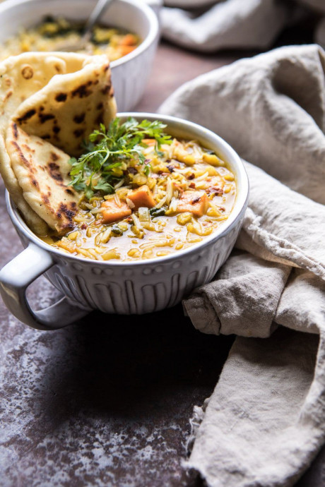 Coconut Sweet Potato Lentil Soup with Rice