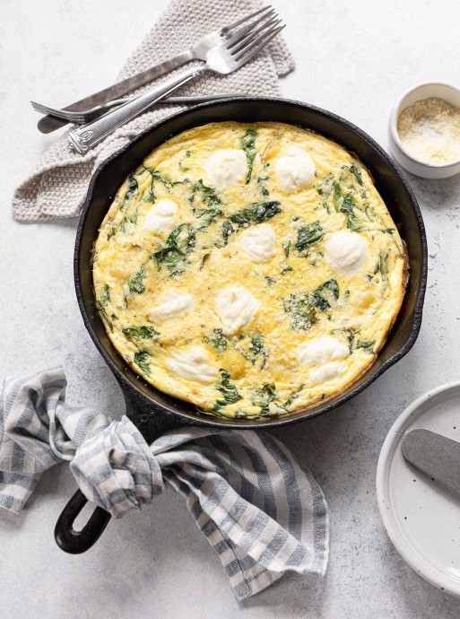 Potato Frittata with Spinach and Ricotta