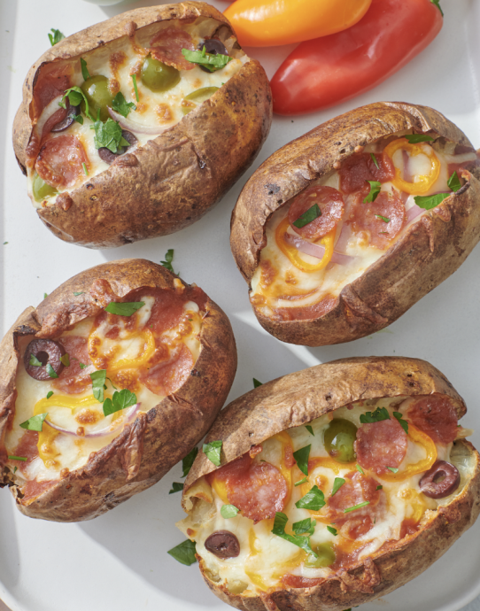 Pizza Stuffed Potatoes