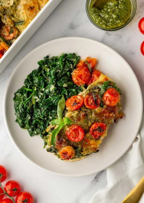 Baked Pesto Chicken Baked Pesto Chicken