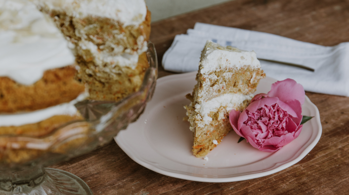 Carrot Cake with Cream-Cheese Frosting & Nuts