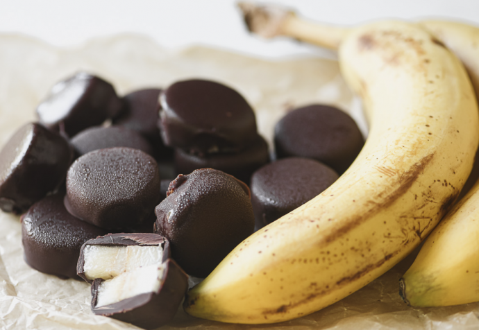 Chocolate Covered Frozen Bananas