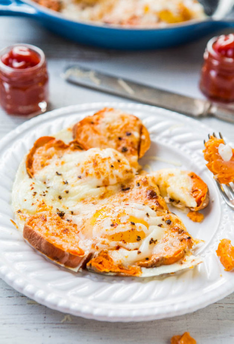 Sweet Potato and Mozzarella Egg Skillet