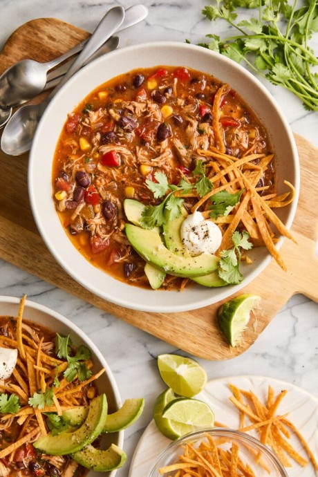 Slow Cooker Chicken Tortilla Soup Slow Cooker Chicken Tortilla Soup