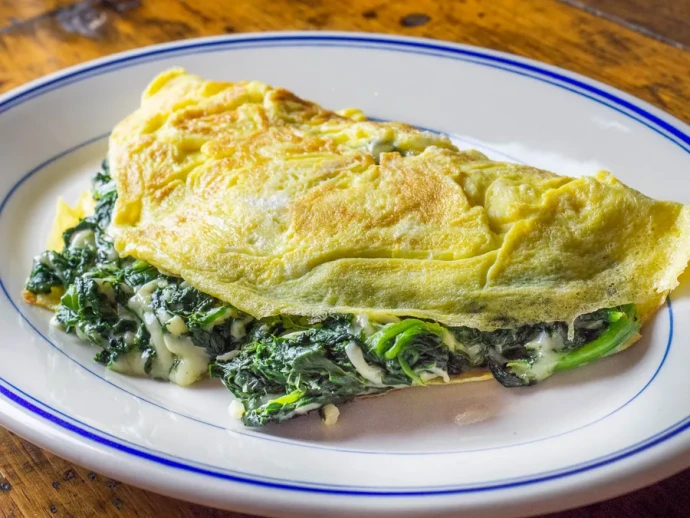 Florentine Omelette With Spinach and Cheese Recipe