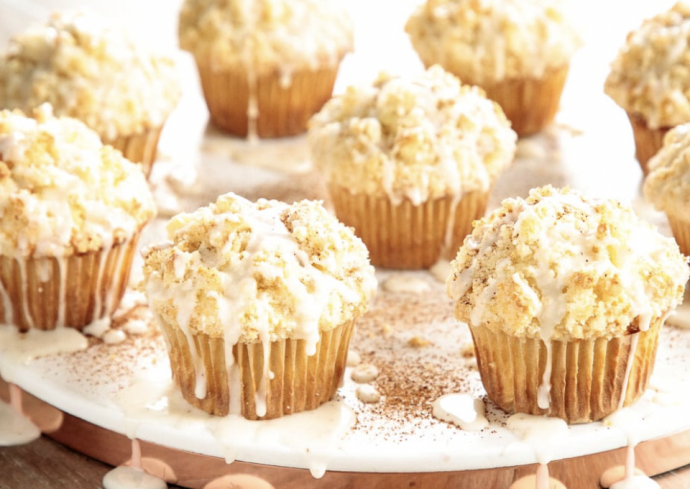 Eggnog Crumble Muffins (with gluten-free option)