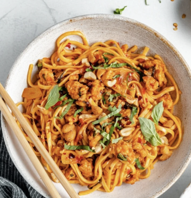 Sweet & Spicy Hot Chili Chicken Noodles