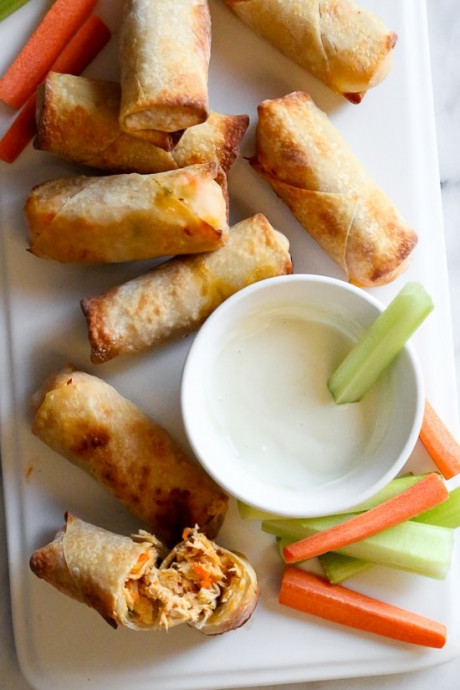 Buffalo Chicken Egg Rolls