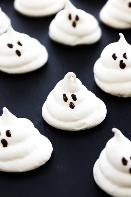 Almond Meringue Ghost Cookies
