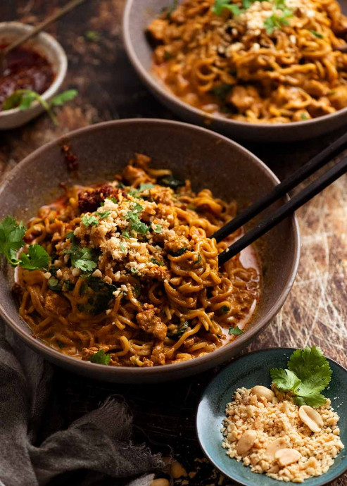 12 Minute Thai Chicken Peanut Noodles (mince)