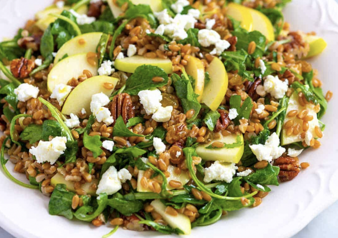 Farro Salad with Apples and Arugula