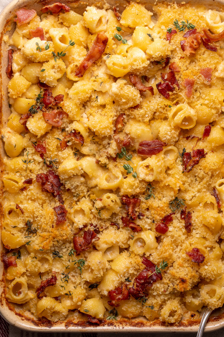 Elevated Macaroni and Cheese with Bacon and Gruyère