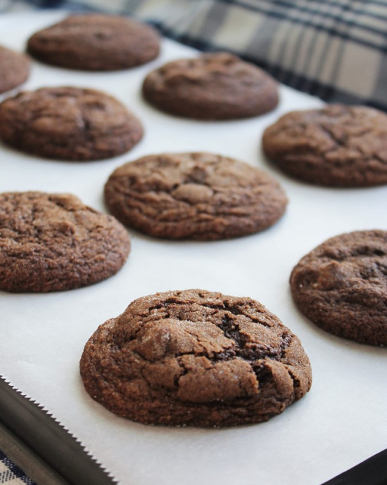 Chewy Chocolate Molasses Cookies