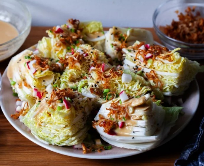 Napa Cabbage Wedge with Miso Dressing