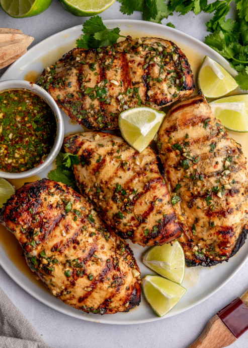 Grilled Chili Cilantro Lime Chicken