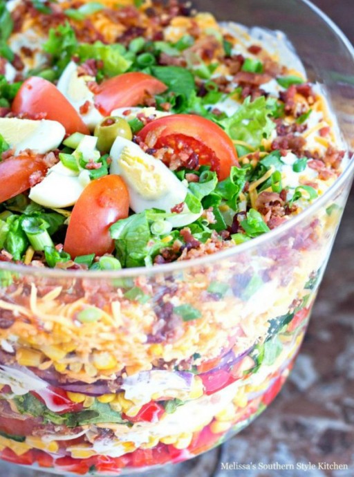 Chicken Bacon Ranch Layer Salad