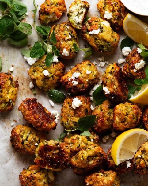 Greek Zucchini Tots (Mini Fritters) Greek Zucchini Tots (Mini Fritters)