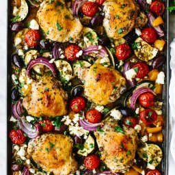 Greek sheet pan chicken
