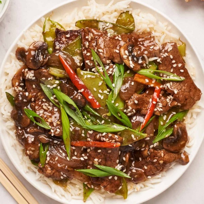 Ginger Black Pepper Beef Stir Fry