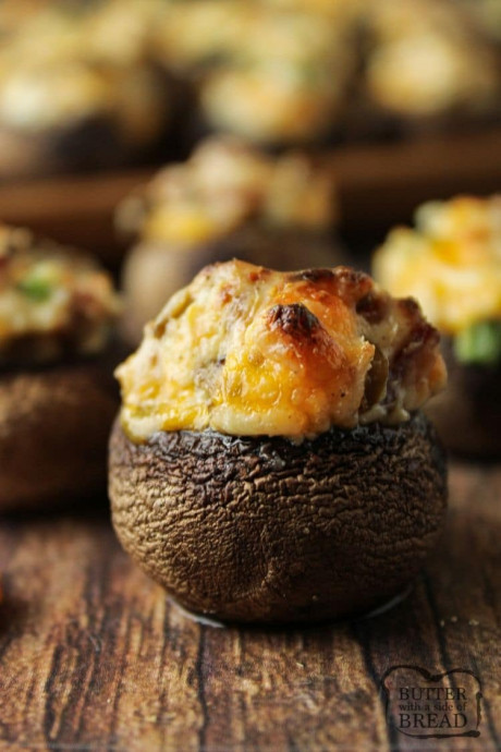 Bacon Cream Cheese Stuffed Mushrooms