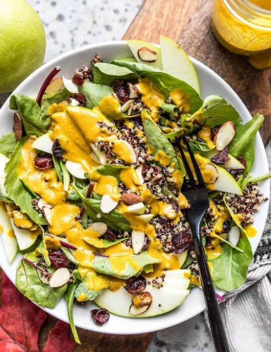 Autumn Quinoa Salad with Lemon Turmeric Dressing Autumn Quinoa Salad with Lemon Turmeric Dressing