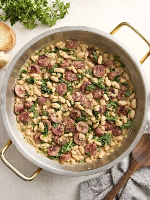 Chicken Sausage White Bean Skillet