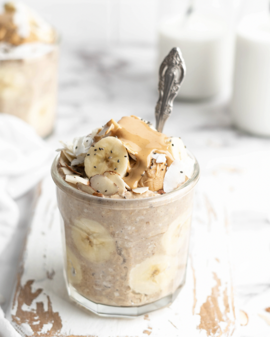 Peanut Butter Banana Overnight Oats