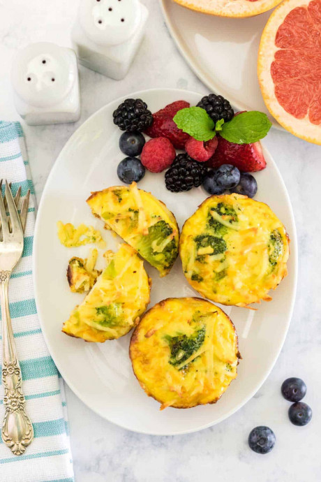 Broccoli Potato Cheese Egg Muffin Cups