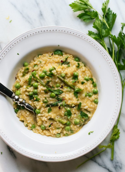 Love Real Food Spring Pea and Asparagus Risotto