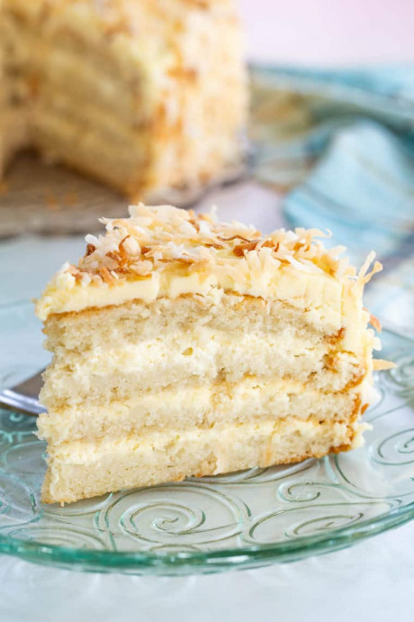 Gluten Free Toasted Coconut Layer Cake
