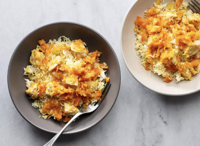 Bukharan Chicken and Rice Plov With Vegetables