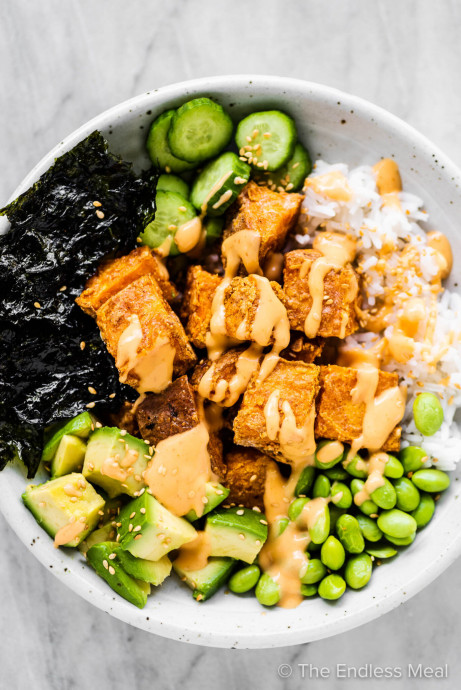 Sweet Potato Roll Sushi Bowl