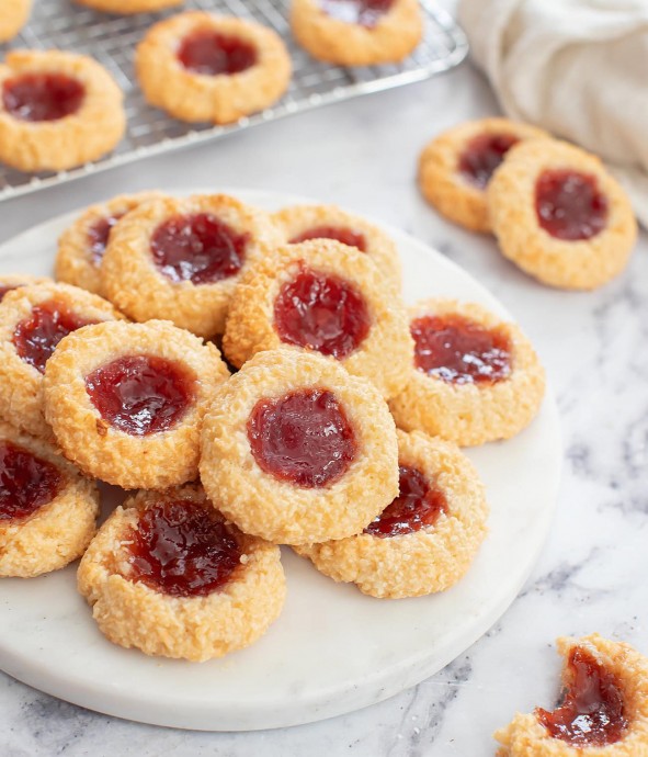 3 Ingredient Thumbprint Cookies