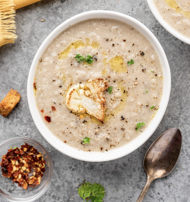 Creamy Roasted Cauliflower Soup