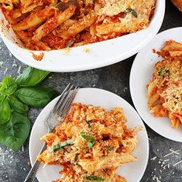 Chicken Parmesan Baked Pasta