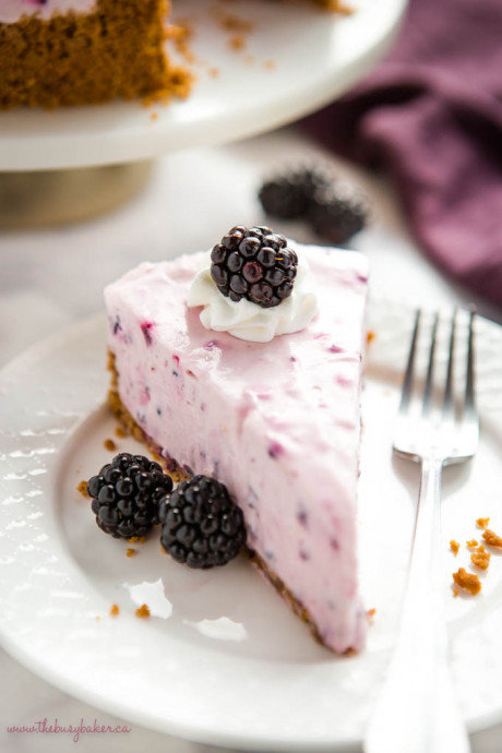 No Bake Blackberry Cheesecake