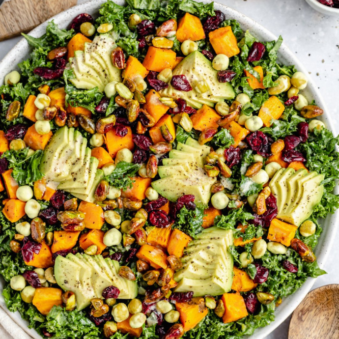 California Roasted Sweet Potato Kale Salad